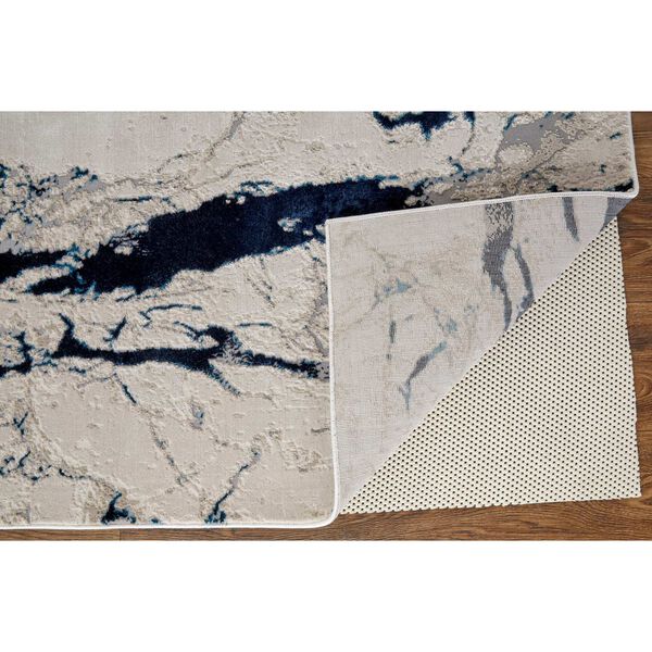 Indio Abstract Ivory Blue Black Area Rug, image 6
