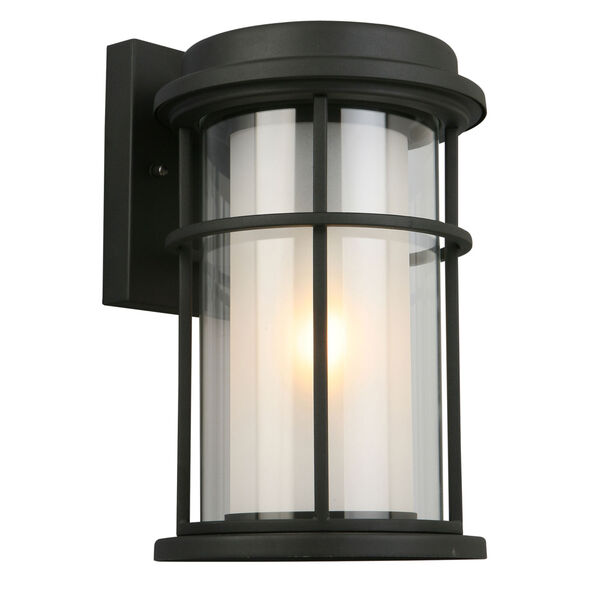 Helendale Matte Black Eight-Inch One-Light Outdoor Wall Sconce, image 1