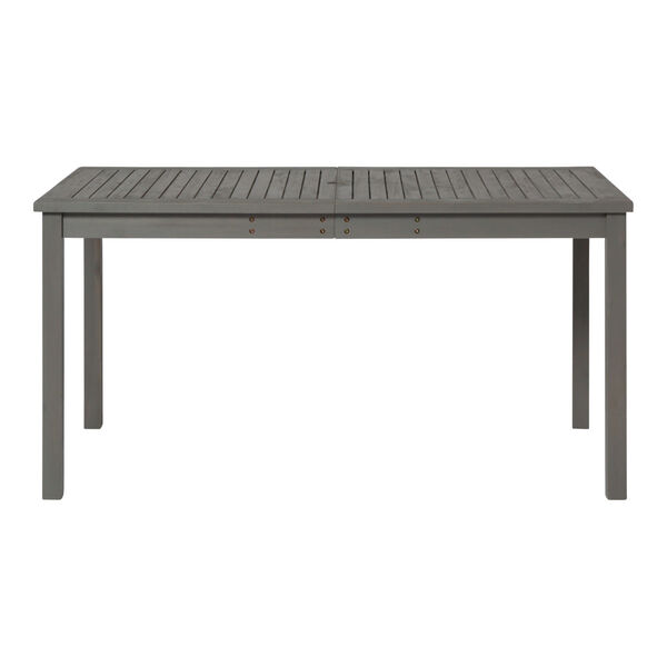 Gray Wash 32-Inch Simple Outdoor Dining Table, image 3