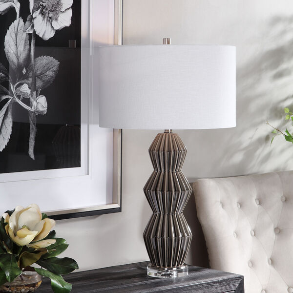 Maxime Brushed Nickel Table Lamp, image 2