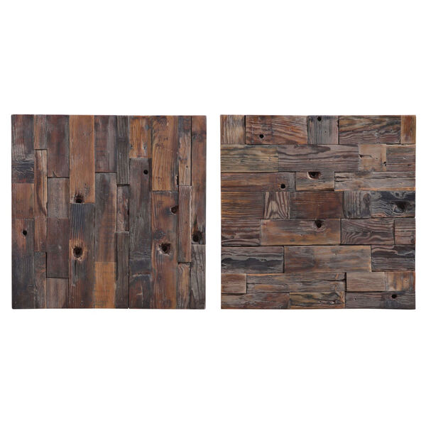 Astern Solid Wood Wooden Wall Panel, Set of 2, image 2