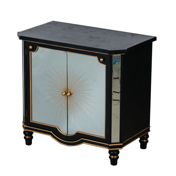 Black and Gold Vintage Glamour Cabinet, image 1