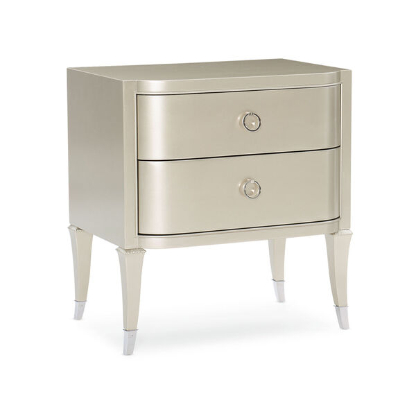 Caracole Classic Soft Silver Paint and Beige Significant Other Nightstand, image 2