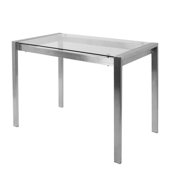 Fuji Stainless Steel and Clear Glass Counter Table, image 3