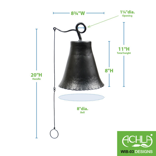 Wrought Iron Bell, Large, image 4