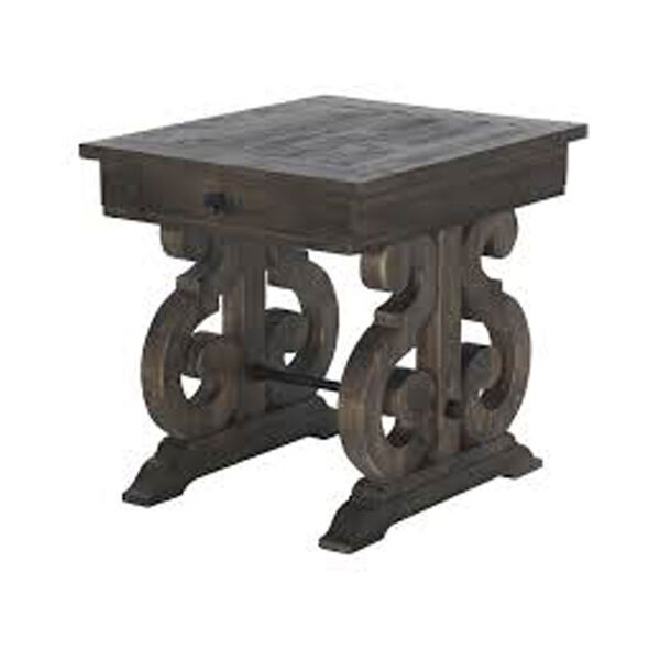 Bellamy Rectangular End Table in Weathered Pine, image 1