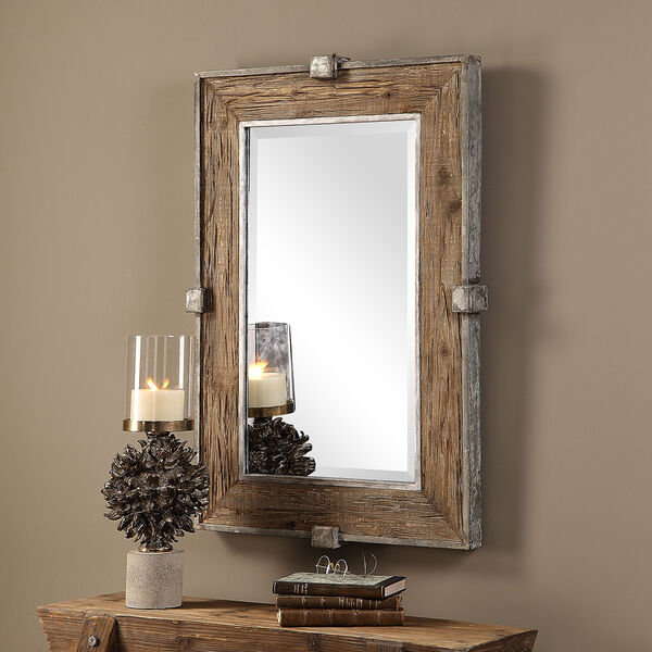 Siringo Weathered Wood Mirror, image 1