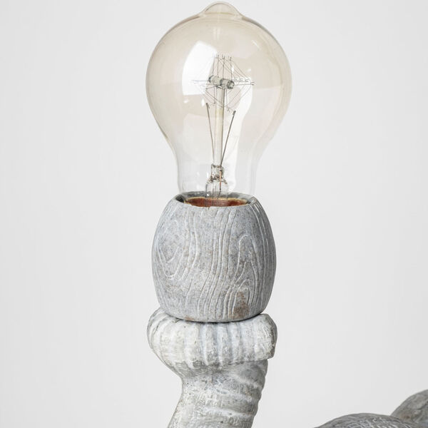 Tantor Gray One-Light Elepghant Calf Table Lamp, image 5