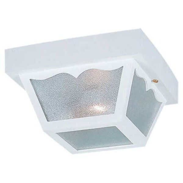 Claire White One-Light Outdoor Flush Mount, image 1