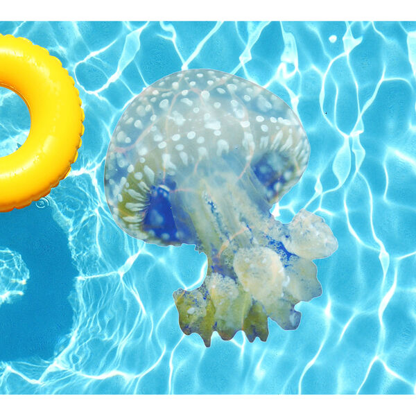 Multicolor Jellyfish Underwater Pool Tattoo, image 1