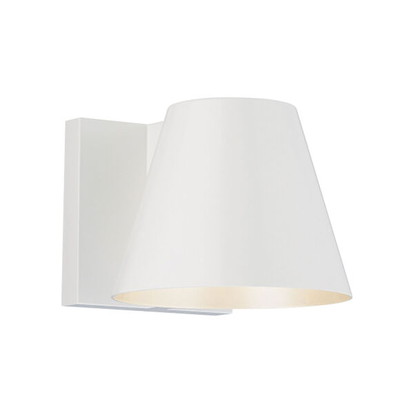 Bowman 6 White One-Light LED Wall Sconce with White Stem, image 1