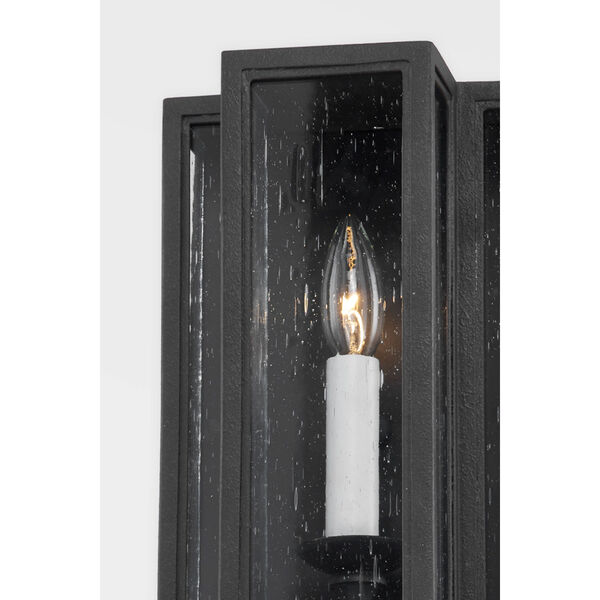 Leor Textured Black One-Light Wall Sconce, image 2