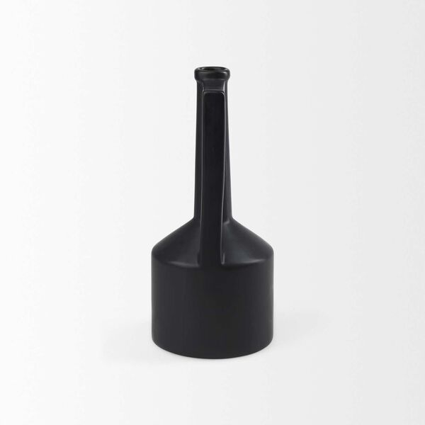 Burton Matte Black Ceramic Jug Vase, image 4