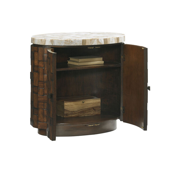 Island Fusion Brown Banyan Oval Accent Table, image 3