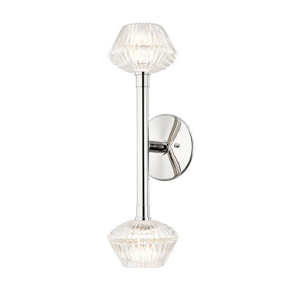 Barclay Polished Nickel Two-Light Wall Sconce, image 1
