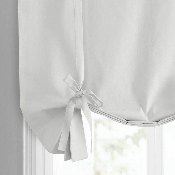 Prime White Dune Textured Solid Cotton Tie-Up Window Shade Single Panel, image 4