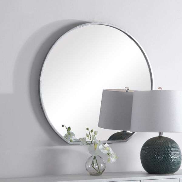 Linden Silver Circular Wall Mirror, image 1