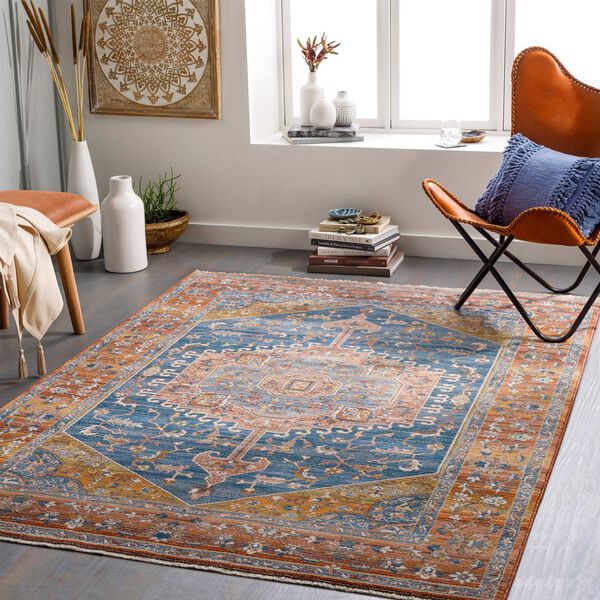 Ephesians Red Blue Rectangular: 2 Ft. 7 In. x 4 Ft. 11 In. Area Rug, image 2