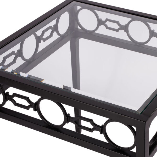 Southport Black Iron Upholstered Outdoor End Table, image 4