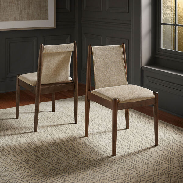 Luka Walnut and Cocoa Dining Chair, Set of Two, image 2