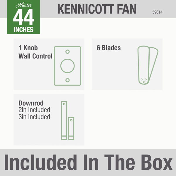 Kennicott Fresh White 44-Inch Outdoor Ceiling Fan, image 9