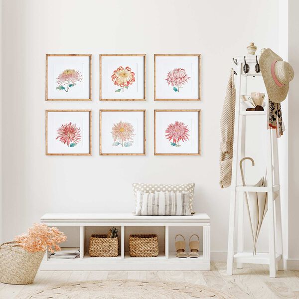 Multicolor Colorful Chrysanthemum Prints Wall Art, Set of Six, image 1