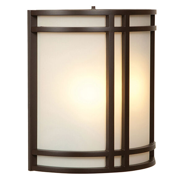Artemis Bronze Fluorescent Two-Light Outdoor Wall Mount with Opal Glass, image 3