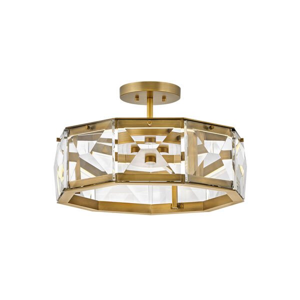 Jolie Heritage Brass LED Semi-Flush Mount, image 2