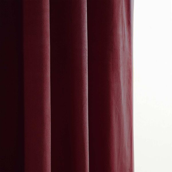 Signature Burgundy Blackout Velvet Pole Pocket Single Panel Curtain 50 x 96, image 8