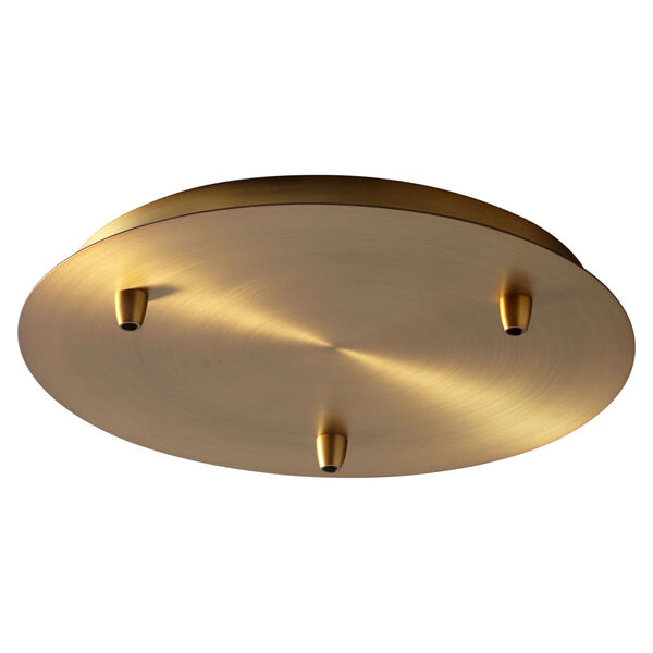 Aged Brass Three-Light Pendant Canopy Kit, image 2