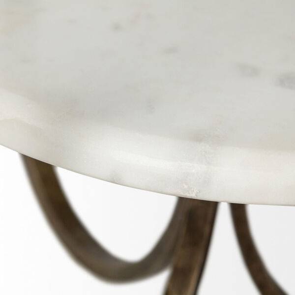 Reinhardt II Gold Round Glass Top End Table, image 5