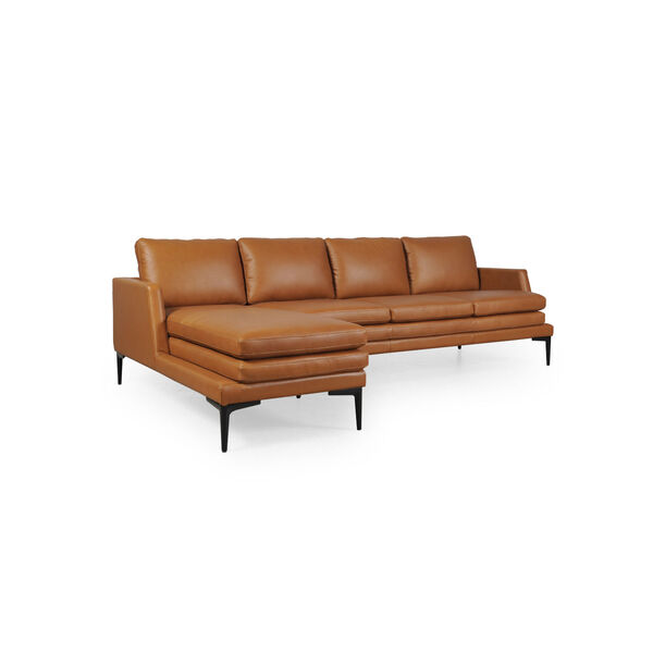 Uptown Tan Full Leather Sectional Sofa, image 2
