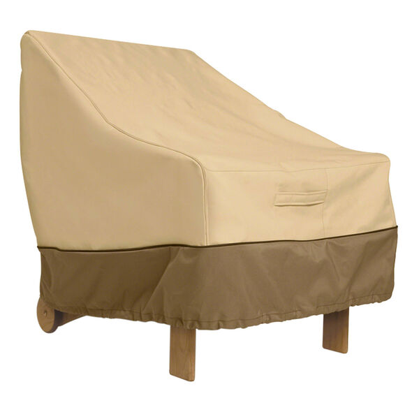 Ash Pebble and Bark Medium Patio Lounge Chair Cover, image 1