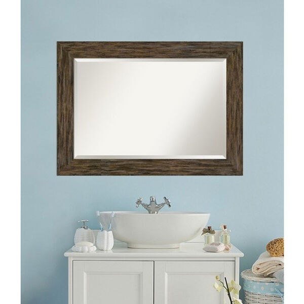 Fencepost Brown Bathroom Wall Mirror, image 5