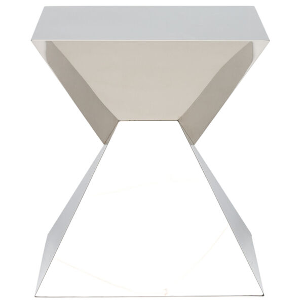 Giza Polished Silver Side Table, image 2