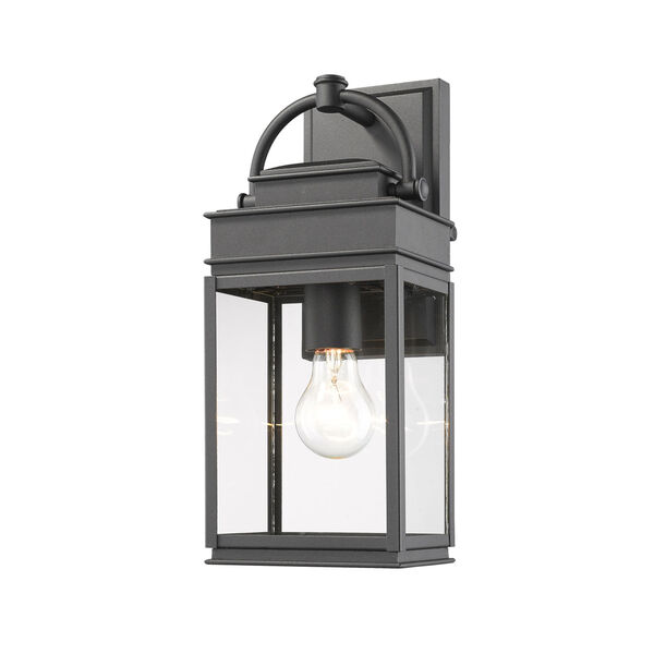 Fulton Black 14-Inch One-Light Outdoor Wall Light, image 1