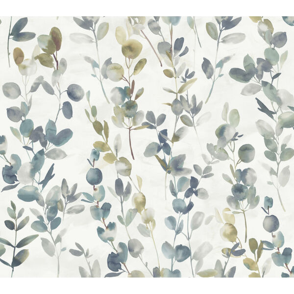 Candice Olson Modern Nature 2nd Edition Turquoise Joyful Eucalyptus Wallpaper, image 2