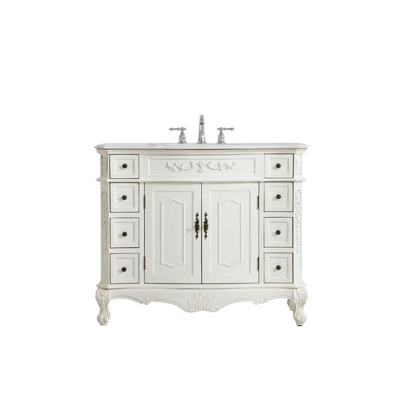 Danville Antique White 42-Inch Vanity Sink Set, image 1