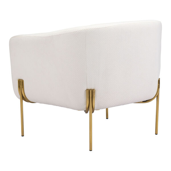 Micaela Ivory and Gold Arm Chair, image 6