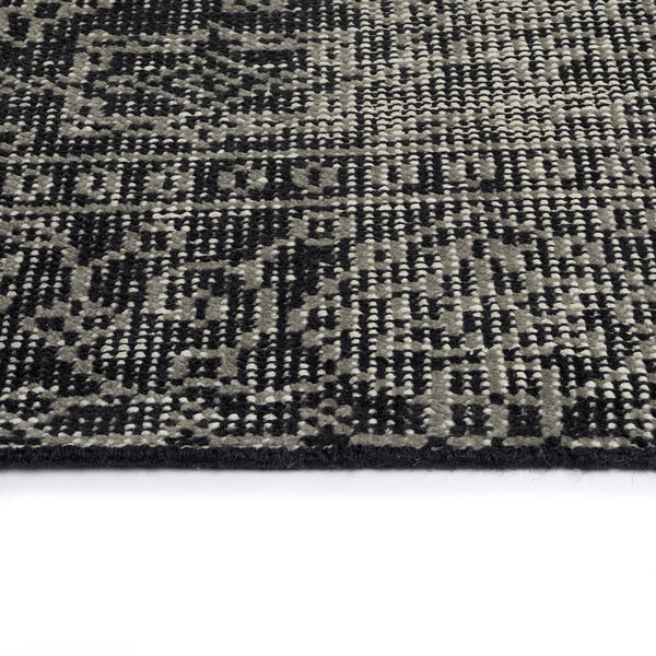 Knotted Earth Black and Ivory Area Rug, image 3