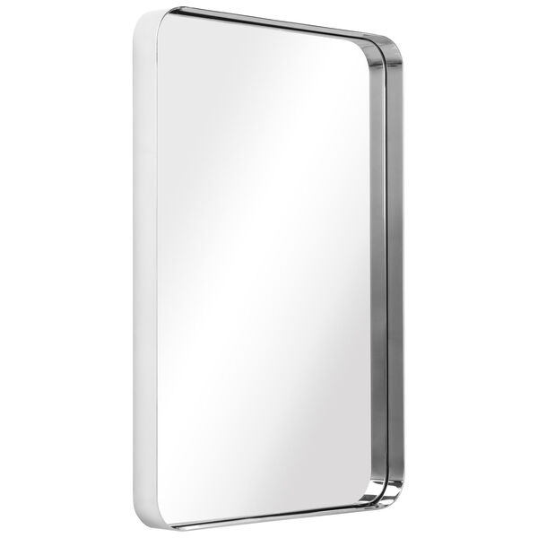 Silver 22 x 30-Inch Stainless Steel Rectangle Wall Mirror - (Open Box), image 2