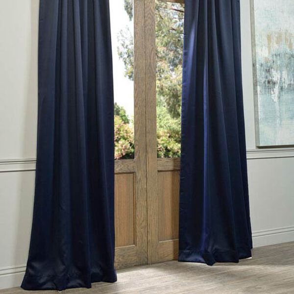 Eclipse Navy 50 x 120-Inch Blackout Curtain Pair 2 Panel, image 5