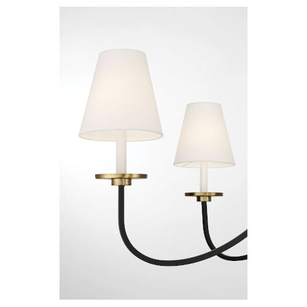 Lowry Black and Natural Brass Six-Light Chandelier, image 6