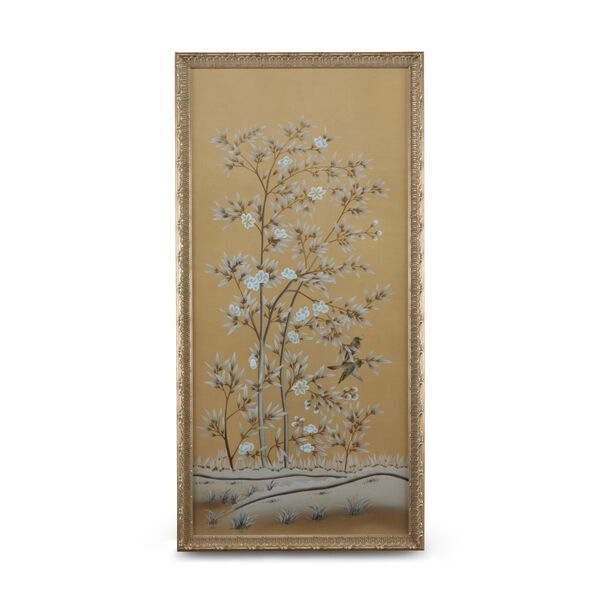 Antique Silver Uccelli Panel A Wall Art, image 1