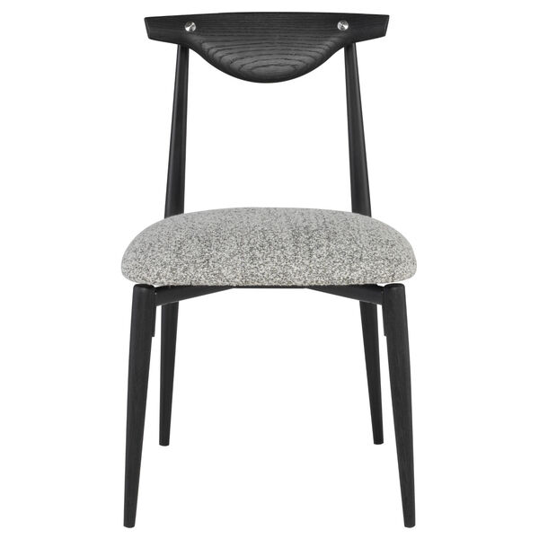 Vicuna Boucle Grey Ebonized Dining Chair, image 1