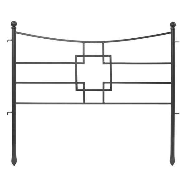 Graphite Powdercoat Square-on-Square Fence Section, Set of Four, image 4