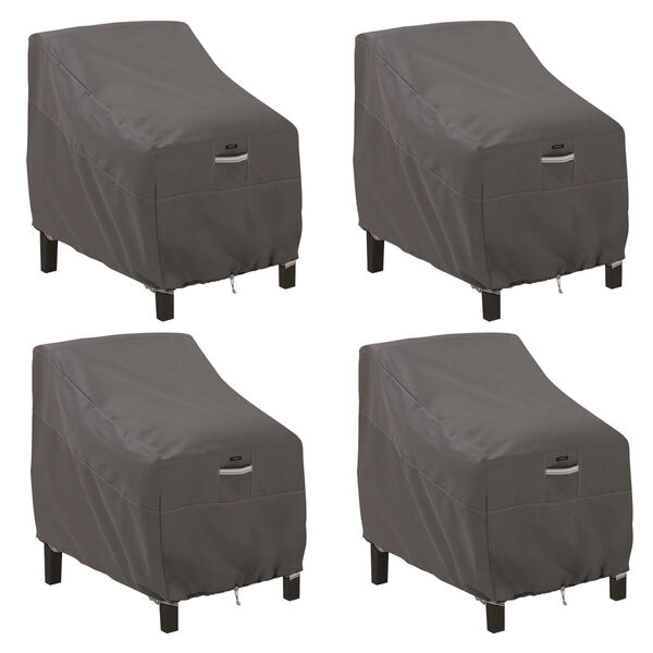 Maple Dark Taupe Patio Lounge Chair Cover, Set of 4, image 1