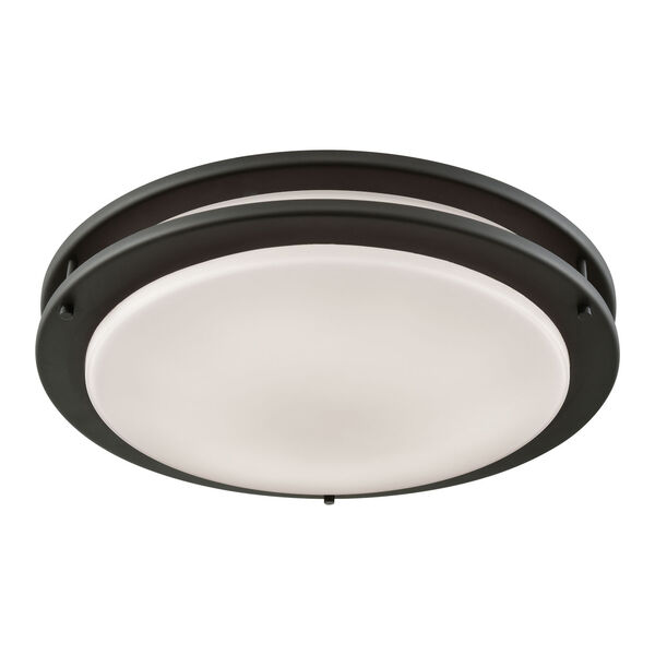 Clarion Oil Rubbed Bronze ADA LED Flush Mount with Frosted White Glass Diffuser, image 1