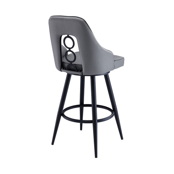 Ruby Black and Gray 26-Inch Counter Stool, image 3
