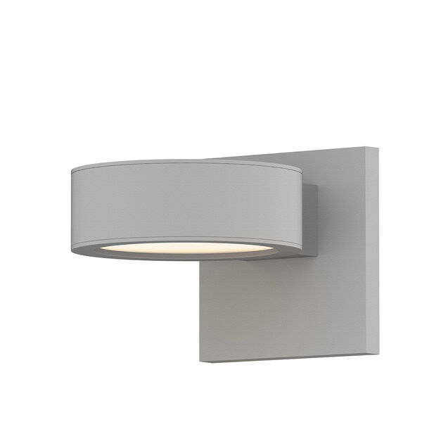 Inside-Out REALS Textured White Up Down LED Wall Sconce with Plate Lens and Plate Cap with Frosted White Lens, image 1